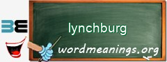 WordMeaning blackboard for lynchburg